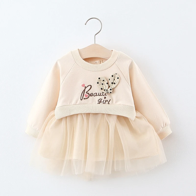 2020 весеннее платье для девочек детские платья принцессы с вышивкой буквенным