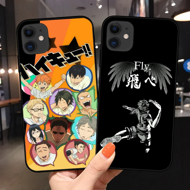

Soft Shockproof Phone Case for IPhone 12 11 13 Pro X XS MAX 6 7 8 Plus XR Japan Anime Oya Oya Oya Haikyuu Love Volleyball Coque