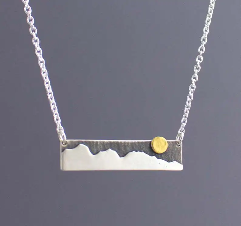 Трендовое популярное ожерелье с подвеской Sunrise женское модное ювелирное изделие