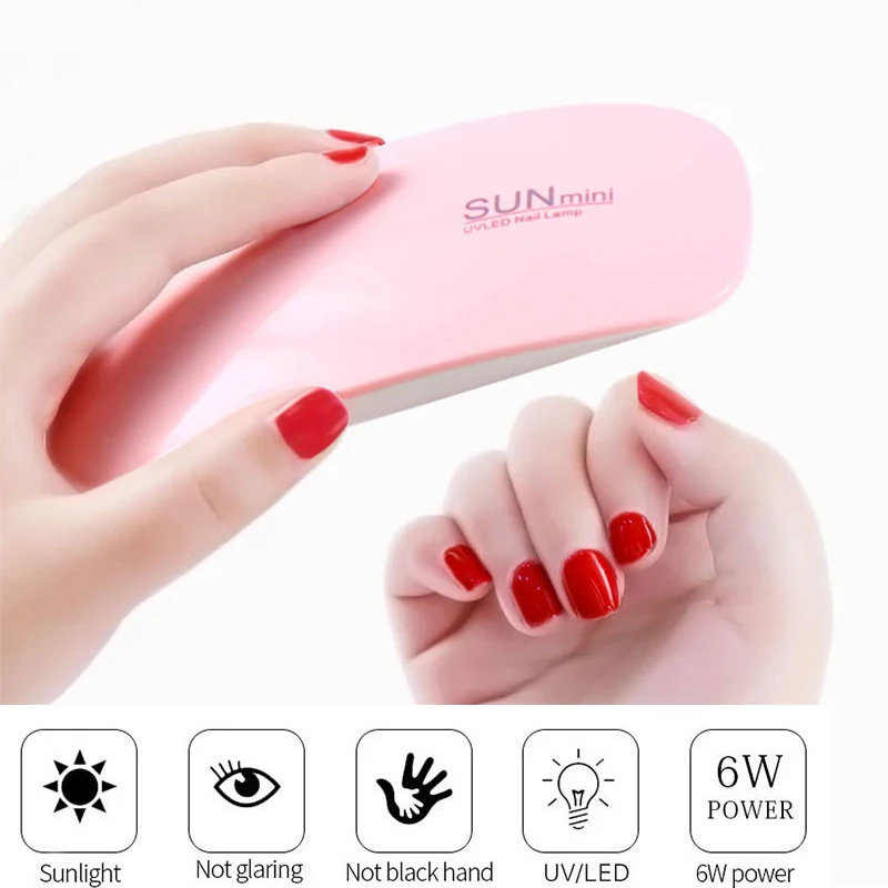 Мини Сушилка для ногтей УФ светодиодная лампа портативный гель лак отверждающая