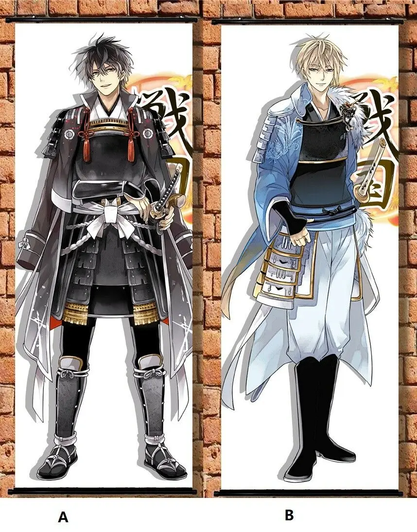 Ikemen Sengoku Imagawa Yoshimoto аниме тканевый плакат стены прокрутки длинные 105x40 см|Рисование
