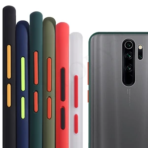 for xiaomi redmi note 8 9 pro 9s case cover redmi note 10 pro lite anti knock bumper matte clear armor phone case redmi note 9 free global shipping