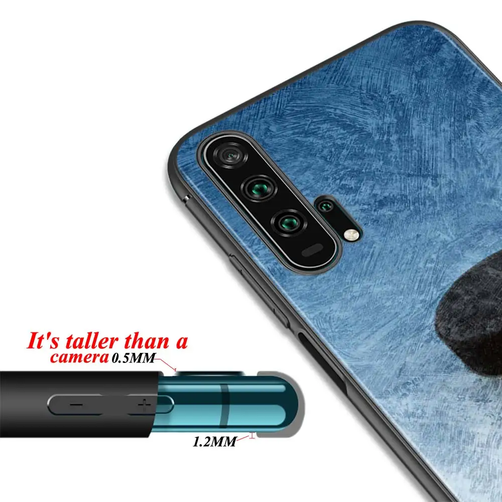 Черный силиконовый спортивный чехол для телефона Huawei Honor 10i 9X 8X 20 10 9 Lite 8 8A 7A 7C Pro
