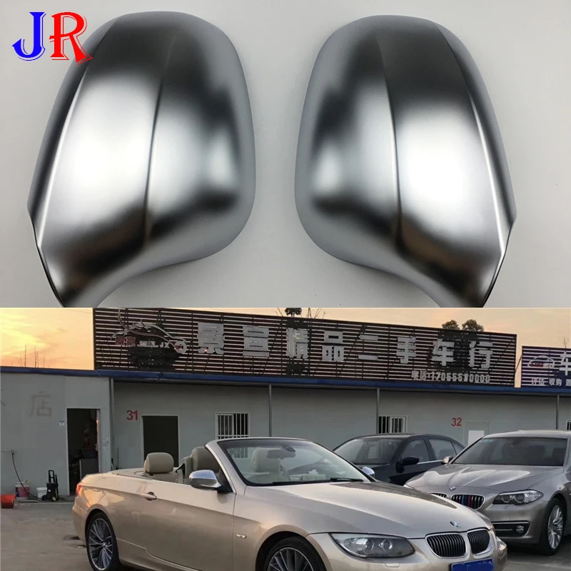 

Чехлы на боковые зеркала заднего вида для BMW 3 серии E92 E93 2009 2010 2011, матовый серебристый чехол для замены