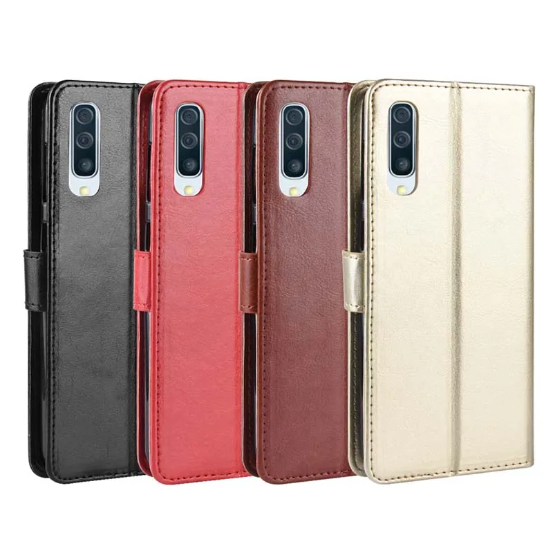 Кожаный чехол для Samsung Galaxy A70 20 30 50 51 71 52 72 5G м 31 Crazy Horse из искусственной кожи
