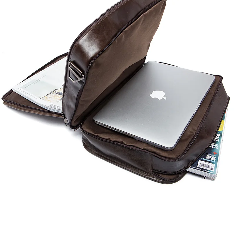 Портфель мужской из натуральной кожи сумка на плечо для ноутбука роскошный