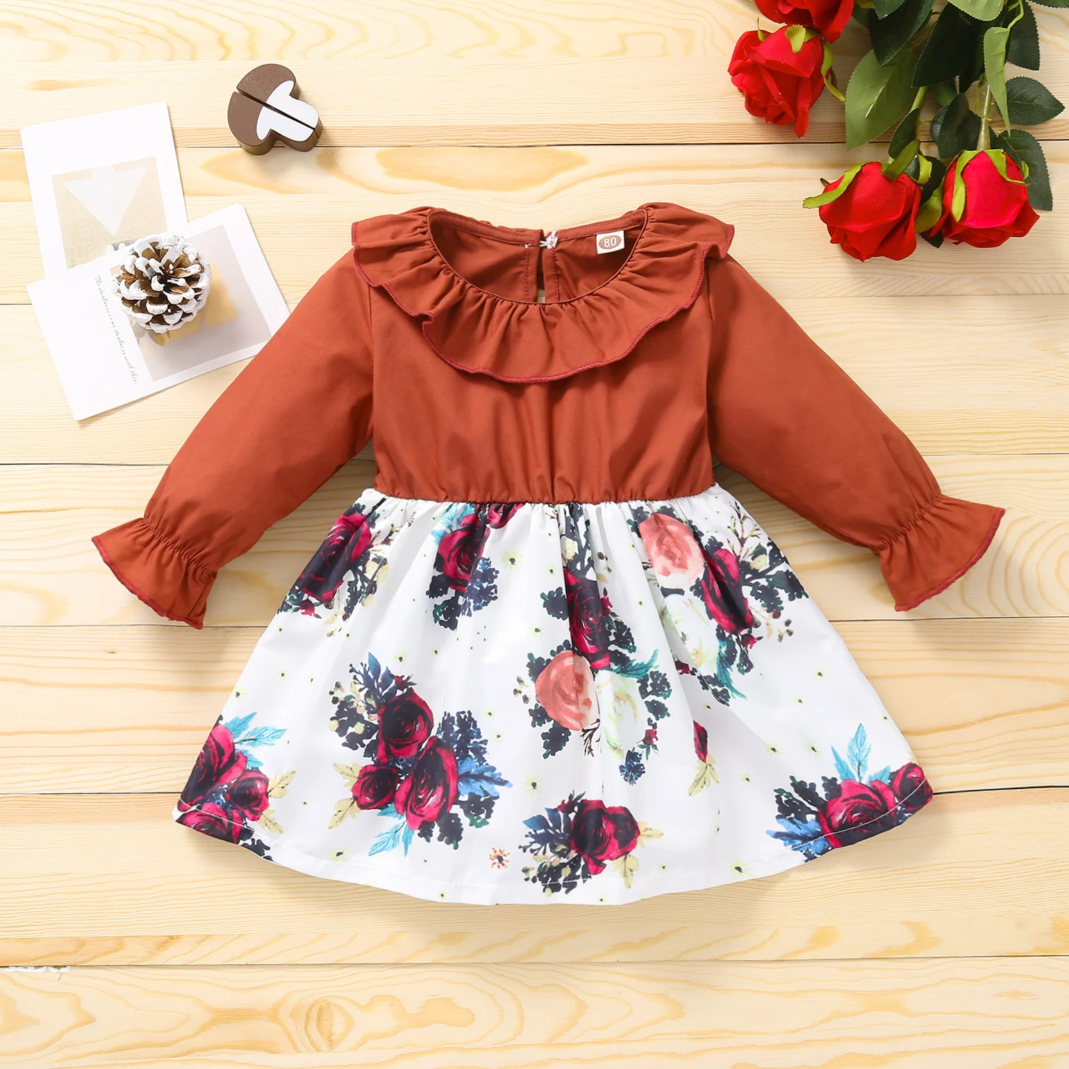 

Летний комплект одежды для маленьких девочек, детские платья, повседневное хлопковое детское платье принцессы с цветочным принтом, летние ...