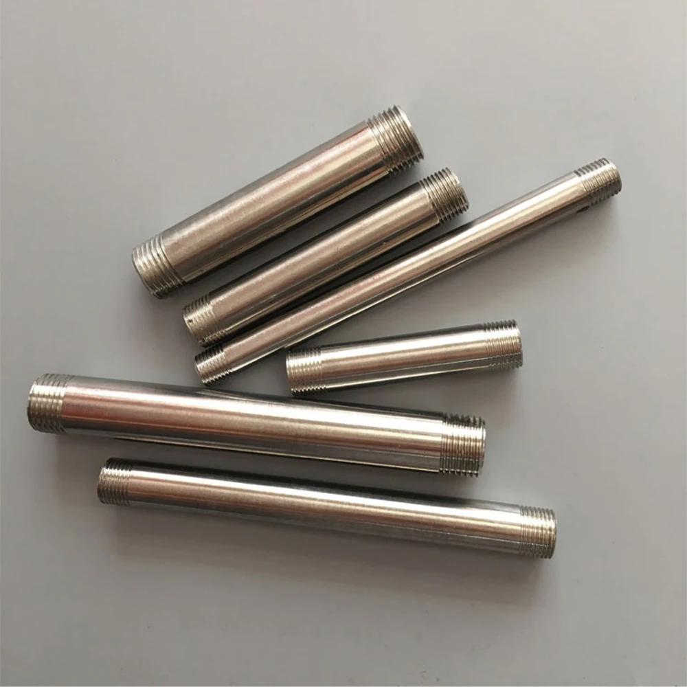 1/" 1/4" 3/" 1/2" 3/" 1" до " BSPT Euqal мужской Круглый ниппель 100 мм Длина 304 фитинги из нержавеющей стали вода газ масло