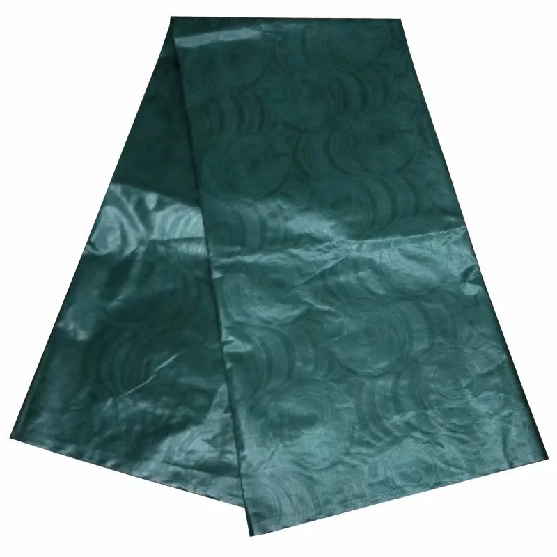 Гвинея парчовая ткань богатая Высококачественная зеленая 5 ярдов/сумка 100% хлопок