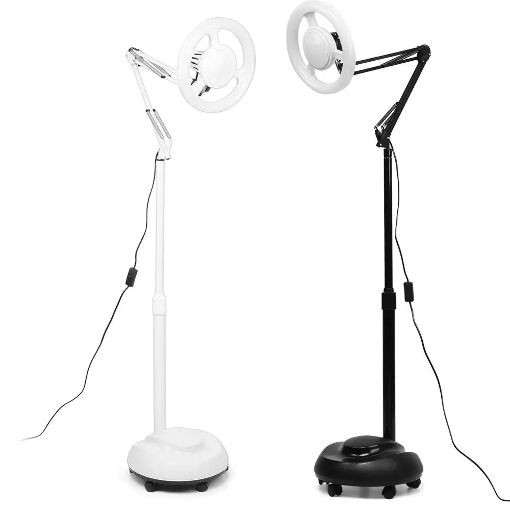 

Movable Wheel LED Super Bright Tattoo Lamp Cold Light Shadowless Floor Lamp for Beauty Salon Tattoos Nail Body Art US Plug 110V