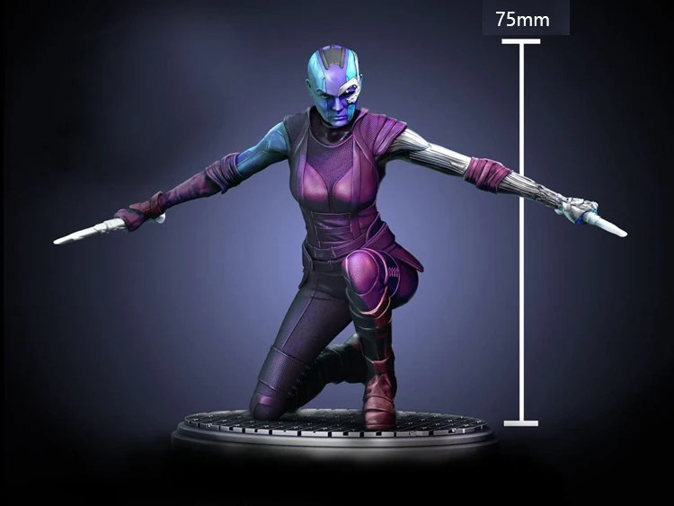 

75mm Resin Model Kits Space Female Warrior Figure Sculpture Unpainted No Color RW-481