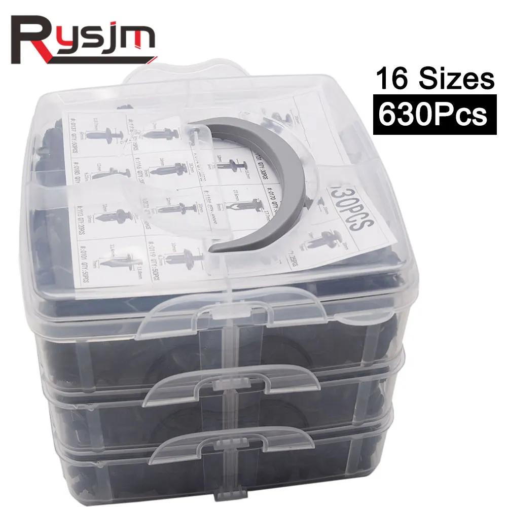 Универсальные клипсы для автомобиля комплект пластиковых нажимных заклепок 16