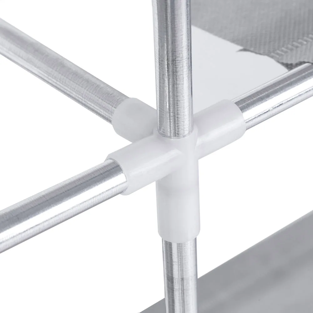 

Double Side Shoe Rack with Dustproof Cover Closet Shoe Storage Cabinet Organizer Wine Red