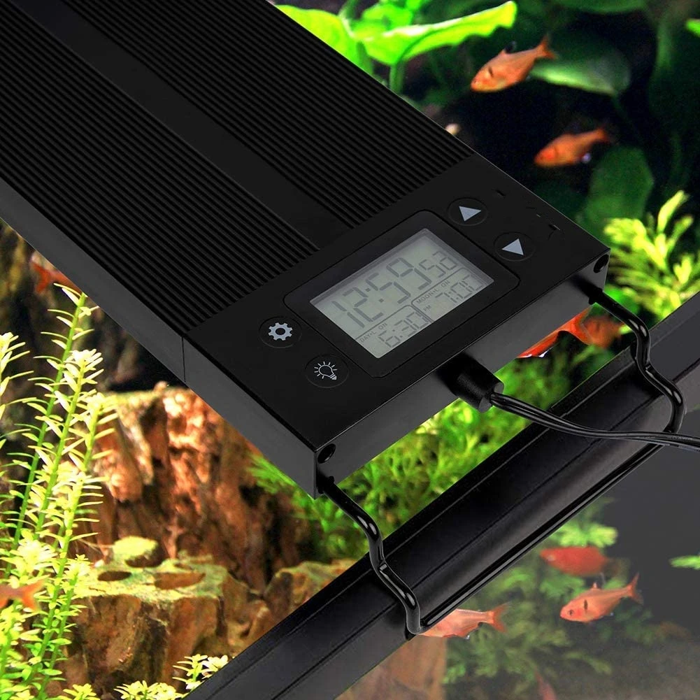 Фото Водонепроницаемый светодиодный светильник для аквариума, подводная лампа 24-42 дюйма, светильник ное освещение для аквариумов, с европейской вилкой №2