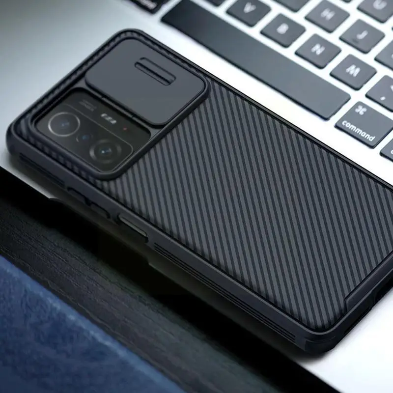 

For Xiaomi Mi11t Pro 5g Case Slide Camera Lens Cover Privacy Protection Shockproof Back Cover for Xiaomi 11t Phone C P4O2