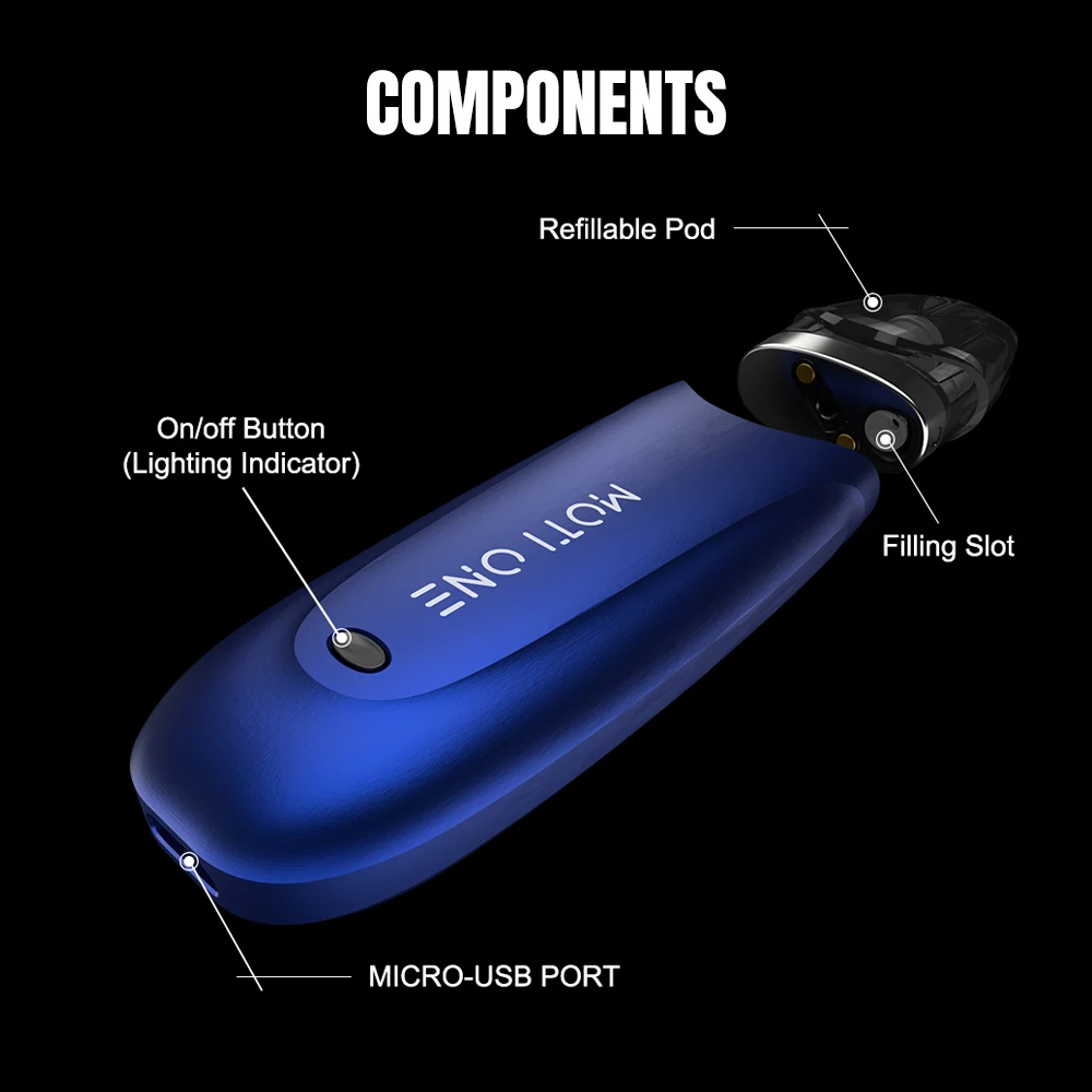 Vape MOTI One Kit Pod портативный 1 85 мл электронная сигарета картридж испаритель коробка