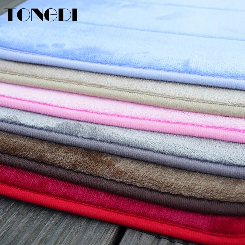 TONGDI Впитывающий Коврик для ванной комнаты мягкий коралловый бархатный коврик