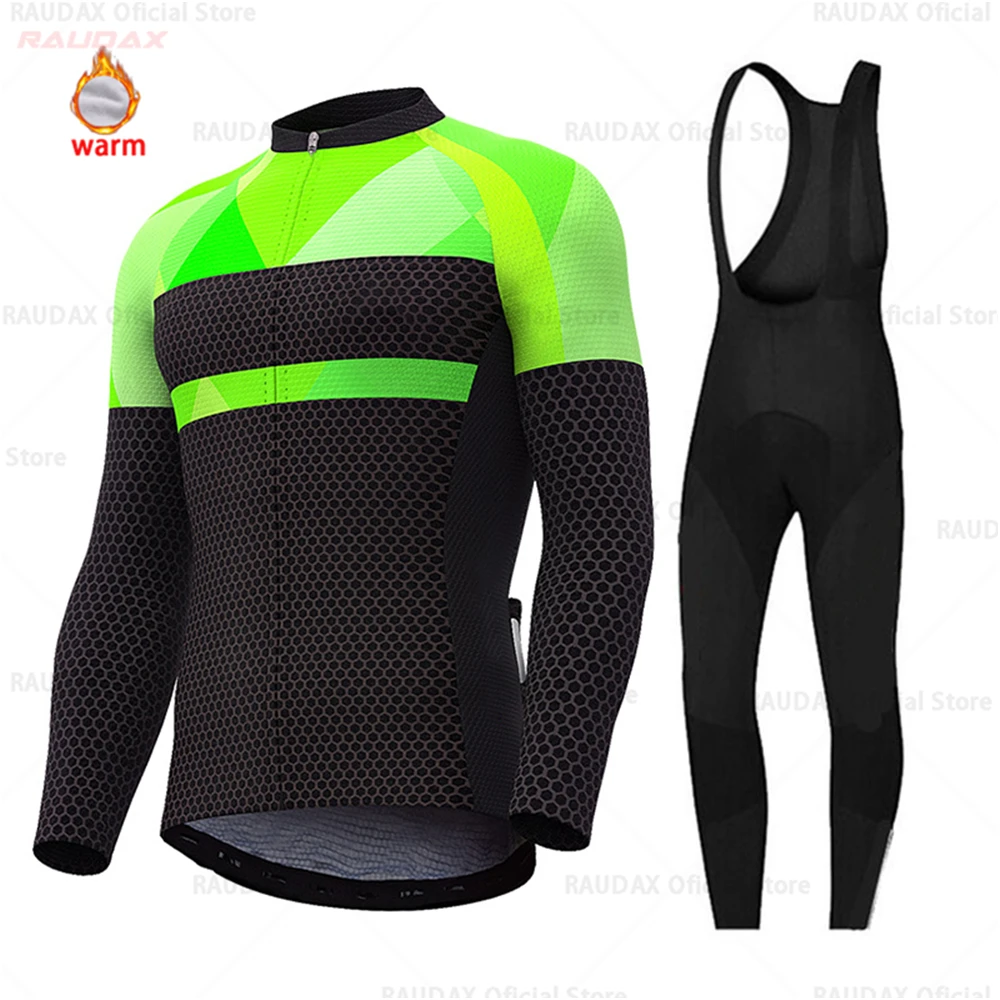 2021 зимний термальный флис для мужчин с длинным рукавом Велоспорт Джерси набор MTB
