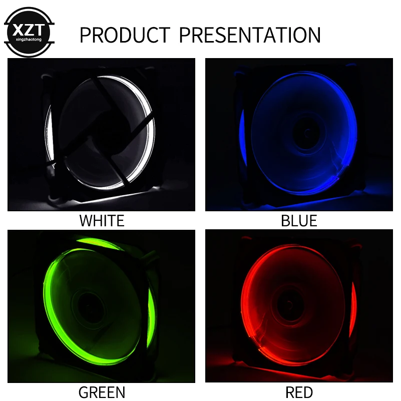 Вентилятор охлаждения 120 мм для ПК чехол компьютера Ультра тихий светодиодный