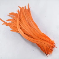 50pcs orange rooster feather 35 40cm natural rooster coque tail feather for crafts pheasant feather decoration plumas carnaval