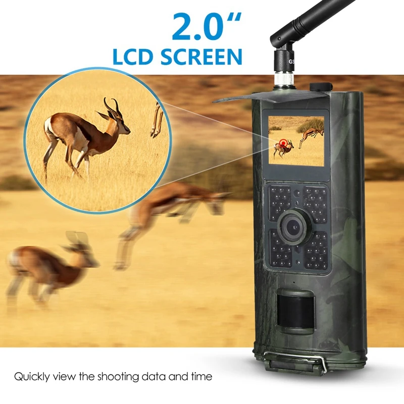 2G Gsm Wild Hunting Camera Traps Photo Hc700M 16Mp 1080P Mms Infrared Night-Vision Video Cameras Surveillance | Электроника