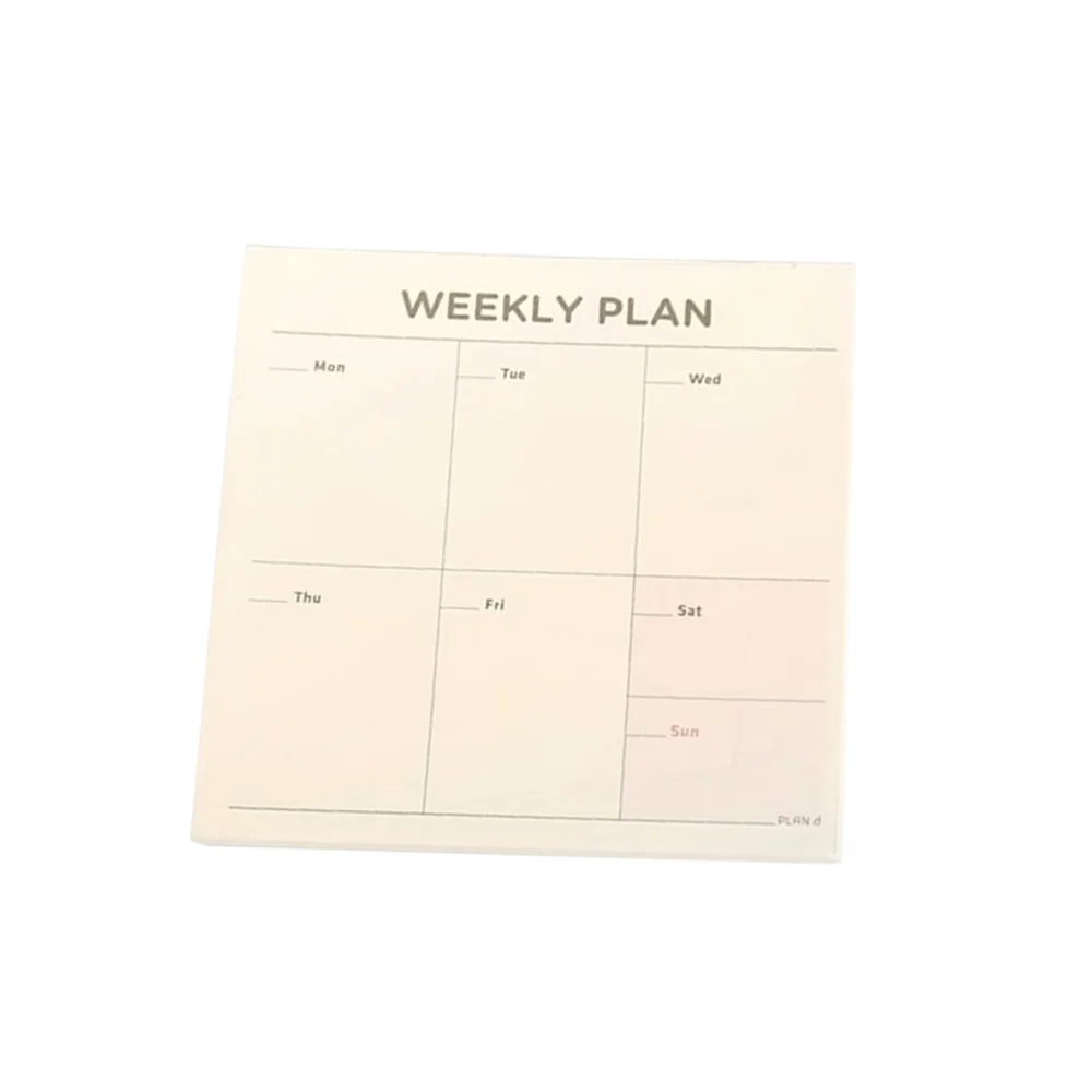 

60 Sheets Memo Pad Schedule Plan Notebook Notepad for School Office Supplies (Weekly Planner)