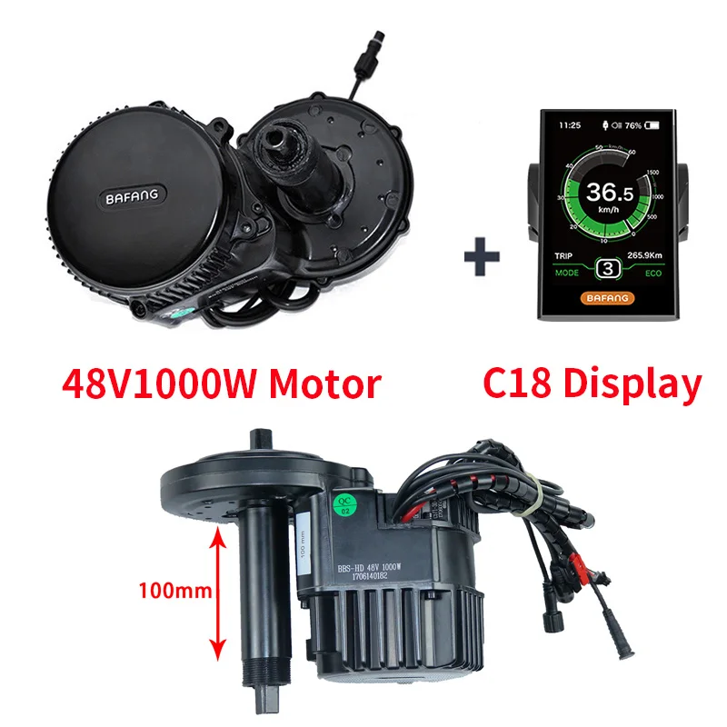 1000W17.5 C18 100MM BBSHD середине привода 48V 1000W электрический велосипед Motor Наборы с Батарея samsung 48V 17.5Ah литий-ионный аккумулятор вниз трубки, фара для электровелосипеда в b Батарея - Цвет: 1000W17.5 C18 100MM