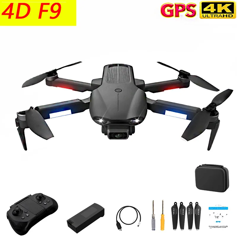 

F9 GPS RC Drone 4K Professional Dual High Definition Camera Quadcopter Aerial Photography Brushless Foldable Drones Toys