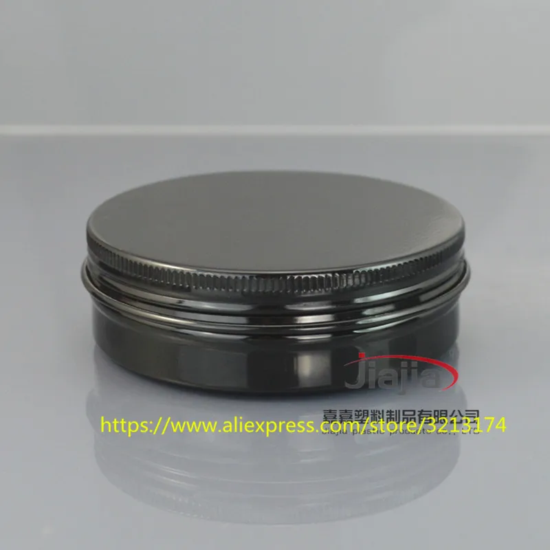 100g черный алюминиевая баночка для косметики крем персонального ухода маска мыло