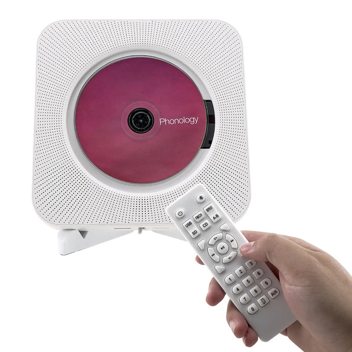 Настенный CD-плеер Retekess TR609 с FM-радио Bluetooth-динамиком mp3-плеером AUX аудиовходом и