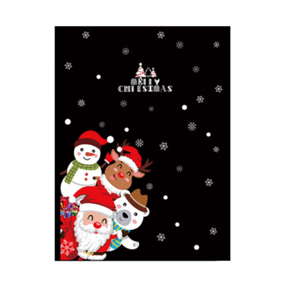 

Cartoon Christmas Stickers For Window Showcase Removable Santa Clause Snowman Home Decor Decal Adhesive PVC New Year Justifiable