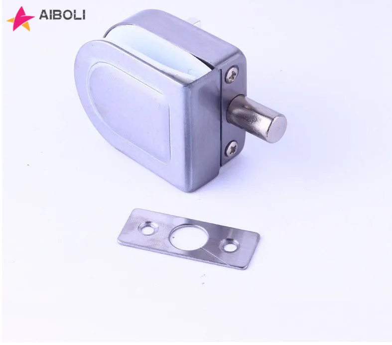 Single Central Glass Door Lock Stainless Steel Bolt Locks Hasps For 10-12mm | Обустройство дома