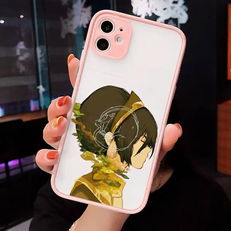 

Avatar The Last Airbender Phone Case For iPhone 12 11 Mini Pro XR XS Max 7 8 Plus X Matte transparent Pink Back Cover