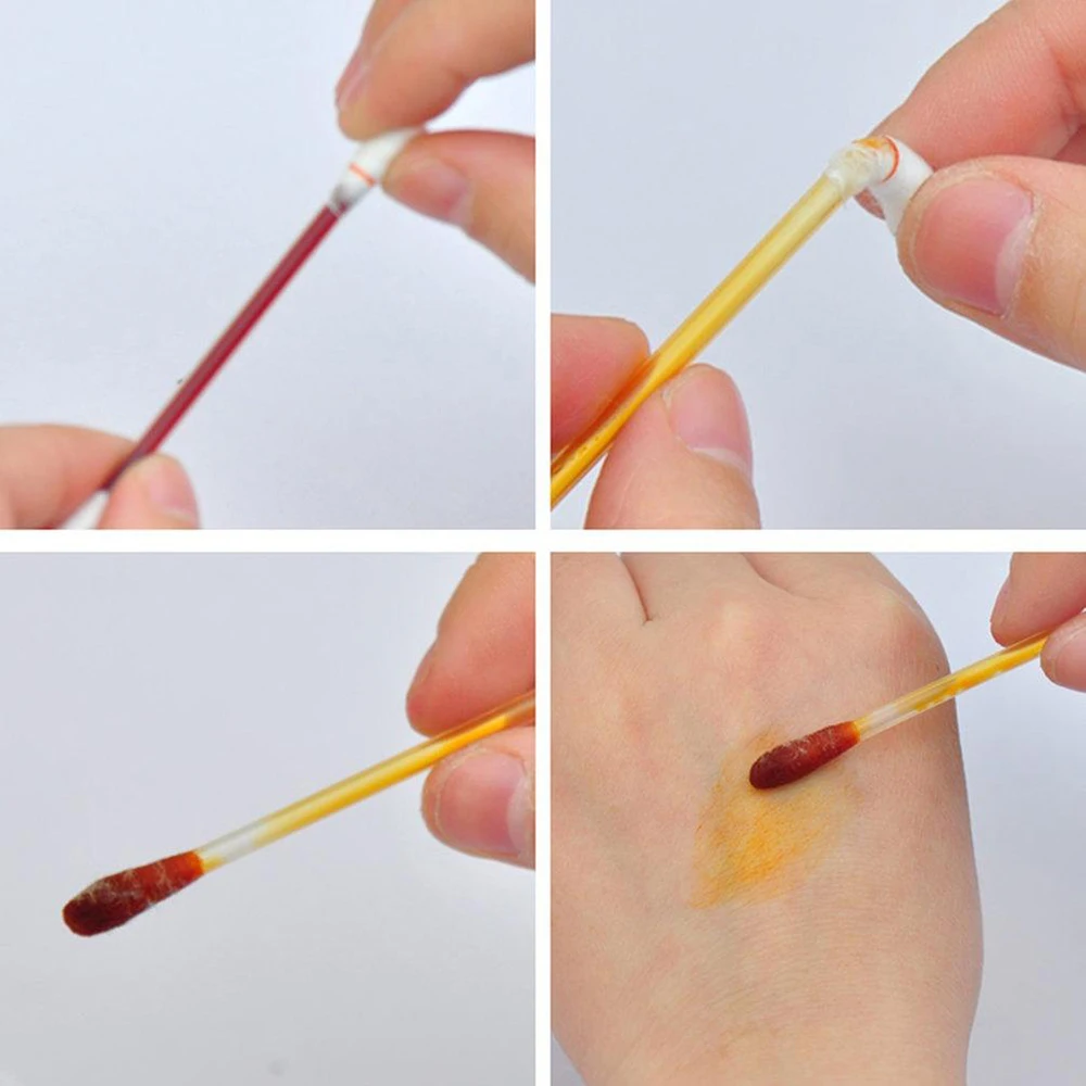 

50PCS/Lot Medical Disposable Disinfect Cotton Swabs Disinfected Emergency Survival Swab First Aid for Children Adults Baby