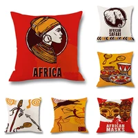 african decor cushion cover tribe style linen decorative pillowcase retro sofa seat bedroom pillow covers