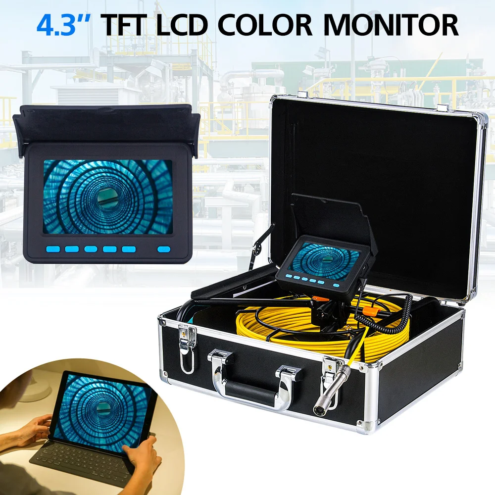 Камера для обследования труб фотоэндоскоп сточных вод 3 5-дюймовый ЖК-дисплей 17 мм