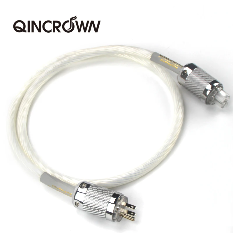 

DAC HiFi Filters Silver Power Cable Carbon Fiber Rhodium Coated Placket New 5N OCC Mono AC and EU HiFi Audio Cabe Amplifiers