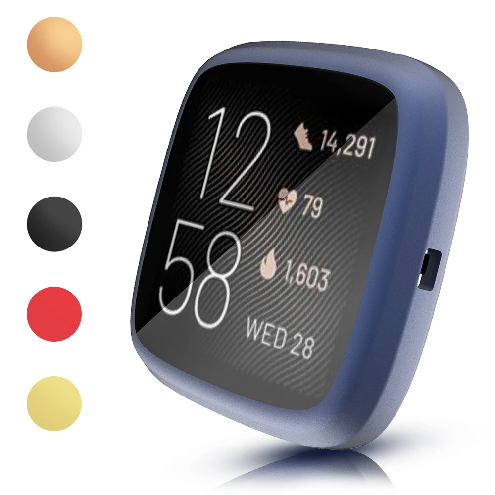 Flexible Scratch-resistant Matte Tpu Cover for Fitbit Versa 3 2 Sense Smart Watch Case Screen Protector Shell Thin Bumper