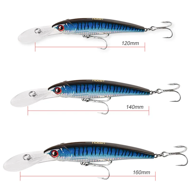 NOEBY 2 шт./пакет Троллинг рыболовные приманки жесткие на пескаря с японским сугиура