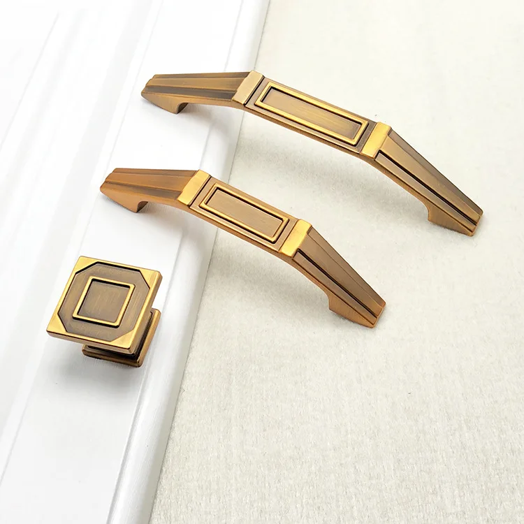 

Handle Cabinet Door Green Bronze Wardrobe Cabinet Handle European Antique Drawer Cabinet Door Cabinet New Handle