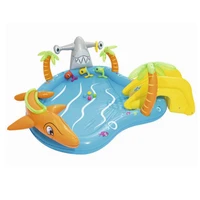 280cm x 257cm big inflatable baby kid shark whale sea world play pool outdoor yard garden water sprinker family pool with toys