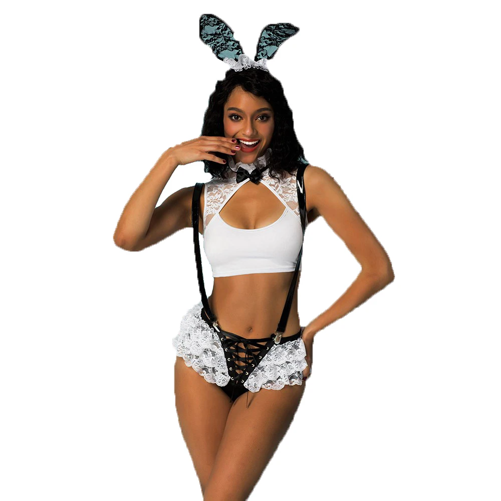 Сексуальный костюм кролика для взрослых женщин Хэллоуина девочек эротический