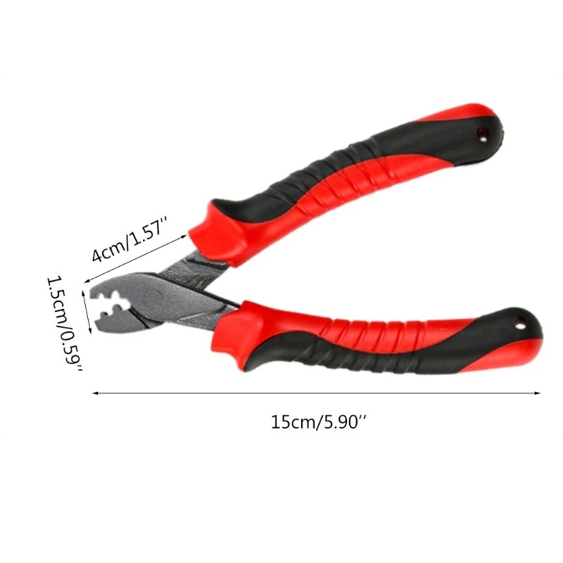 

Fishing Crimping Tool for Single-Barrel Sleeves Multi-Functional Fishing Pliers Fishing Tackle Rubber Handle