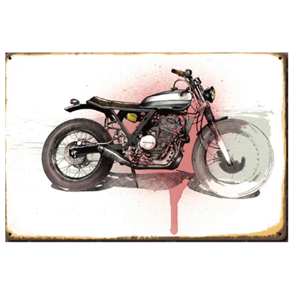 Винтажный постер для мотокросса металлический оловянный знак в стиле ретро DIY