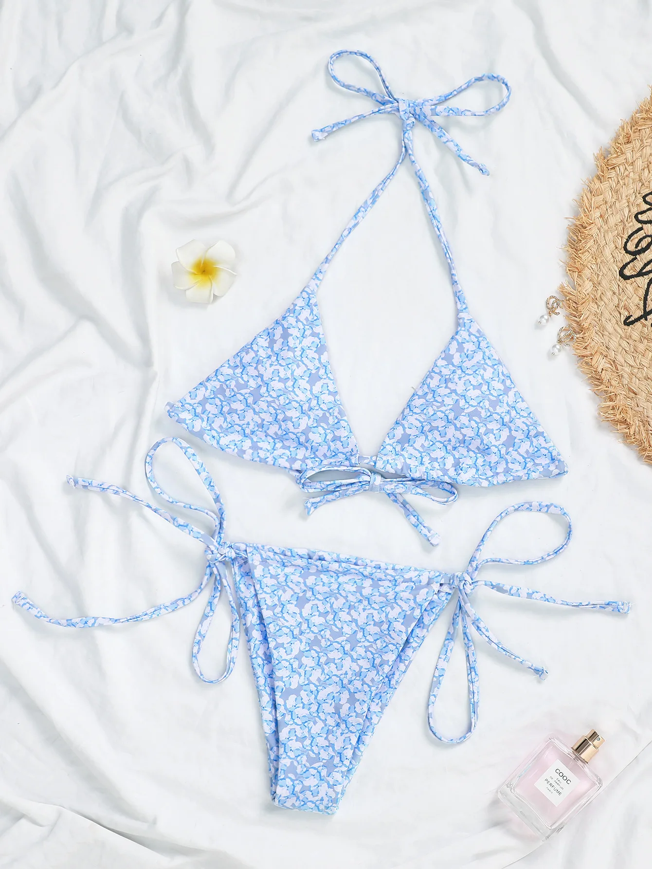 

Sexy V-waist Floral Bandage Bikini Sports Tube Top Swimsuit Ladies Swimsuit Split 2-Piece Brazilian Bikini Set Women Summer New