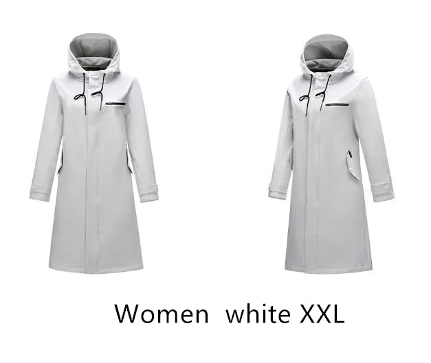 Women white Xxl Xiaomi PELLIOT осенне-зимнее деловое мужское Женское пальто, повседневное однотонное тонкое пальто, ветрозащитный длинный плащ, теплый мягкий уличная одежда - Цвет: Women white Xxl