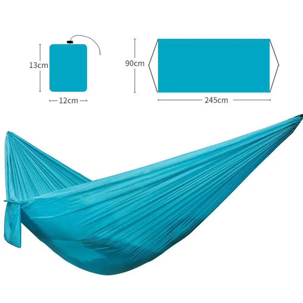 Подвесной гамак износостойкий нейлоновый одиночный не скатывающийся с поясом