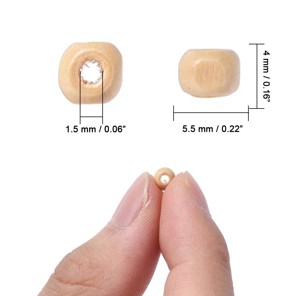 Круглые бусины из крашеного дерева 200 шт. бусины-разделители для изготовления