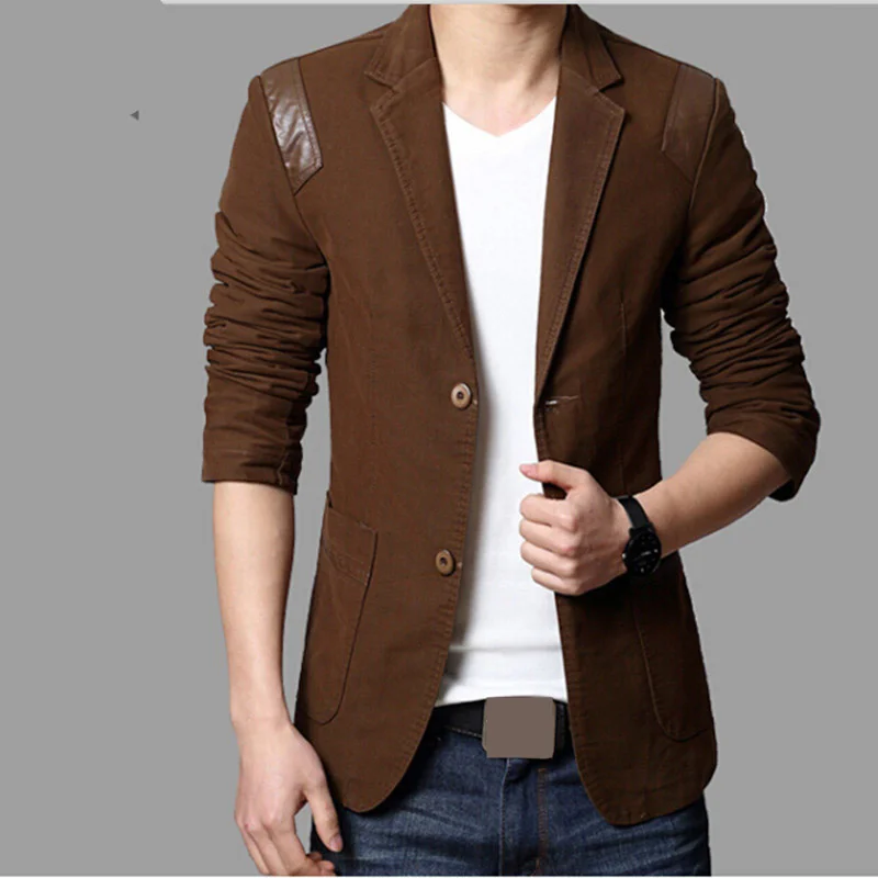 

MRMT 2022 Brand Spring Autumn New Men's Suits Cotton Overcoat for Male Casual Leather Suits Outside Wear Clothing Garment