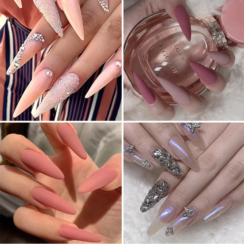 WAKEFULNESS XXL сверхдлинные гвозди на шпильке гроб накладные ногти для дизайна ногтей